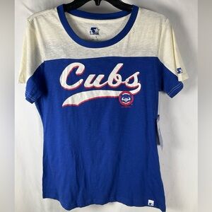 Chicago Cubs Starter Women’s Blue/White‎ Large Short Sleeve T shirt NWT MLB